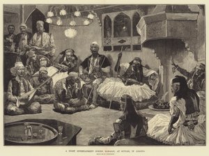Yöviihde Ramadanin aikana Scutarissa Albaniassa